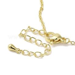 Кулон из микро-паве из латуни с цирконом&nbsp;NJEW-B082-02G-01