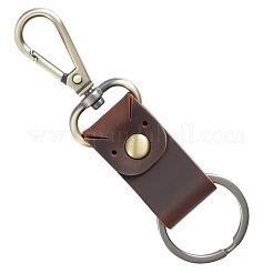 Брелоки из коровьей кожи и сплава&nbsp;KEYC-WH20005-24A