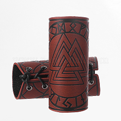 Регулируемый браслет из искусственной кожи с восковым шнуром AJEW-WH0165-38B