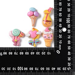 40шт 5 стиля десертная тема непрозрачные кабошоны из смолы&nbsp;RESI-CJ0003-03