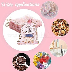 100 шт. подарочные пакеты из органзы с золотым тиснением в форме сердца&nbsp;OP-PH0001-37B