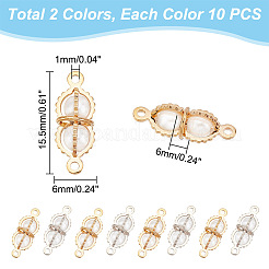 20 шт. 2-х цветные латунные соединительные подвески&nbsp;KK-GA0001-33