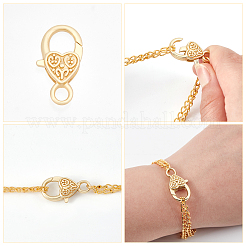 20 шт. застежки-клешни в форме сердца из сплава в тибетском стиле KK-BBC0001-07