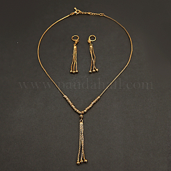 Комплекты из винтажных латунных серег и ожерелий с кисточками для женщин DJ9206