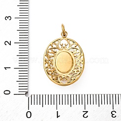 Подвески овальной формы из нержавеющей стали 304 с натуральным ракушечным паве STAS-I331-33G