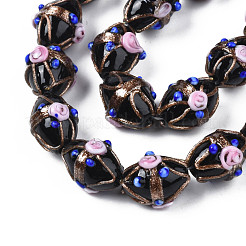 Ручной золотой песок бусины бисер нитей LAMP-N021-40G