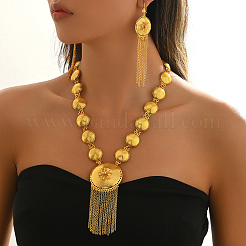 Комплекты из серег и ожерелий с круглыми цветочными кисточками для женщин KM2435