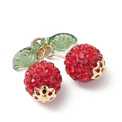 Подвески из полимерной глины ручной работы со стразами PALLOY-TA00237