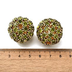 Латунные бусины со стразами  KK-D295-07G-02