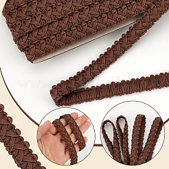 15 ярд плетеной кружевной ленты из искусственной кожи WL-WH0003-02D
