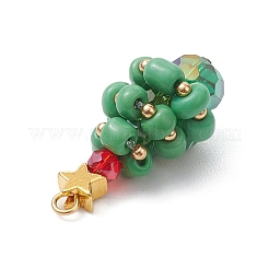 Стеклянные подвески с медной проволокой PALLOY-TA00120-02