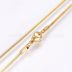 Ожерелья из нержавеющей стали 304 в виде змеиной цепи&nbsp;X-NJEW-F221-05G