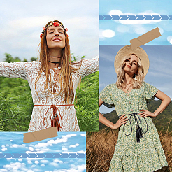 5 шт. 5 стиля PU кожаный ремень-цепочка AJEW-CP0008-15