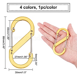 4 шт. двухцветные алюминиевые сплавные карабины для скалолазания FIND-CA0002-27A