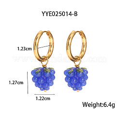 Серьги-кольца в форме винограда из нержавеющей стали 304&nbsp;ZJ1069-1