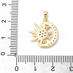 Латунные микропаве прозрачные подвески с фианитом KK-L254-05G