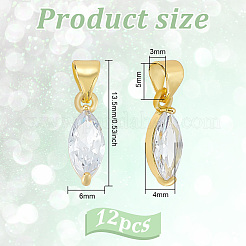 Латунные подвески из кубического циркония KK-BC0012-84