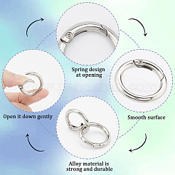 24шт 4 стиля пружинные кольца из цинкового сплава FIND-GF0007-02