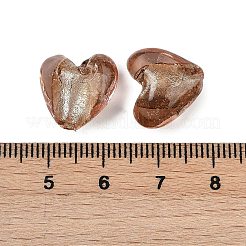 Ручная серебряная фольга стеклянные бусины Lampwork&nbsp;LAMP-Q005-06E