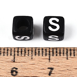 Начальные акриловые бусины с горизонтальной дырочкой OACR-ZX006-35S