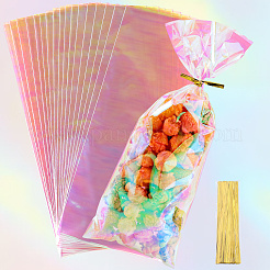 100шт прямоугольные лазерные пластиковые пакеты для конфет&nbsp;ABAG-SP0001-33