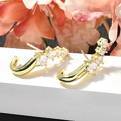 Серьги-гвоздики из циркония EJEW-C126-09G