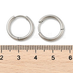 Серьги-кольца Huggie Hoop из нержавеющей стали 202&nbsp;LS-EJEW-F111A-17mm-P