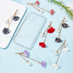 6 шт. 6 цвета железный телефон подвесной кулон украшение&nbsp;AJEW-WR0001-49