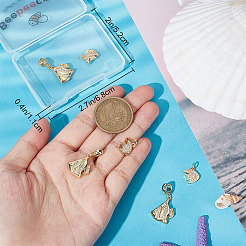 8шт 2 стиля латунные микро проложить прозрачные кубические циркониевые подвески&nbsp;ZIRC-BBC0001-86