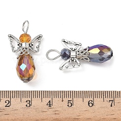 48шт 12 цветные гальванические стеклянные подвески PALLOY-AB00111