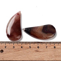 Окрашенные и подогретые подвески из натурального агата&nbsp;G-G065-03H