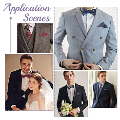 3 шт. двухцветный хлопковый мужской костюмный квадратный шарф&nbsp;AJEW-GO0002-87