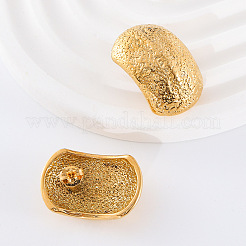 3 пара серег-гвоздиков с текстурой из нержавеющей стали с закругленными углами RM5600