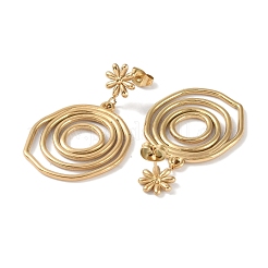 Кольцо 304 нержавеющая сталь серьги-подвески EJEW-L283-047G