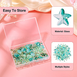 89 г прозрачных стеклянных шариков-спрей с краской 6 видов&nbsp;GLAA-TA0003-52B