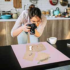 12 шт. 4 квадратных джутовых плетеных коврика AJEW-DR0001-12