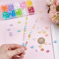 350шт 10 цвета экологически чистые прозрачные акриловые бусины&nbsp;OACR-ME0001-08