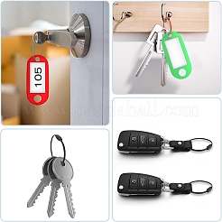 20 шт. 10-цветный брелок из нержавеющей стали с кабелем и проволокой для выпечки AJEW-YW0001-29