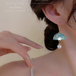 Висячие серьги из эмалевого сплава FS-WGD347D-01