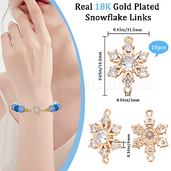 10шт латунь микро паве прозрачный кубический цирконий коннектор подвески ZIRC-BBC0002-86A