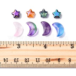 40 шт. 2 стиля гальванизированной прозрачной стеклянной бусины&nbsp;EGLA-FP0001-01