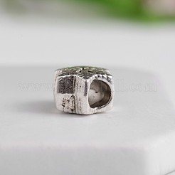 Тибетский стиль снежинка цинка сплава европейские шарики MPDL-M050-02AS