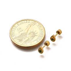 Серьги-гвоздики из нержавеющей стали 304 с ионным покрытием (IP) EJEW-A118-19G-02