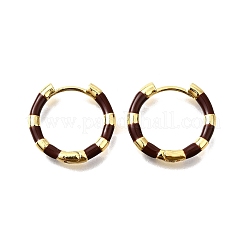 Серьги из латуни с эмалью&nbsp;EJEW-R024-01G-02