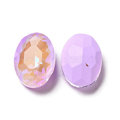 Стеклянные кабошоны со стразами в флуоресцентном стиле мокко&nbsp;X-GGLA-M005-01A-371MK