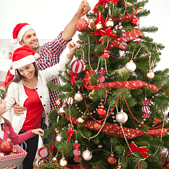 30 шт. подвесных пластиковых украшений на рождественскую тематику для украшения вечеринки&nbsp;FEPA-WH0077-08