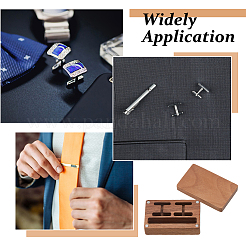 Деревянные магнитные коробки для хранения подарков и запонок WOOD-WH0062-27B