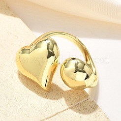 Латунь манжеты кольца&nbsp;RJEW-P149-03G