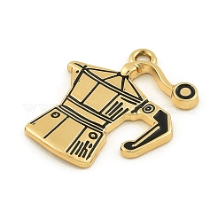 Подвески из сплава кофе с эмалью&nbsp;ENAM-B038-01G-04