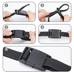 20 шт. пластиковая быстроразъемная пряжка контурной формы сбоку KY-NB0001-45